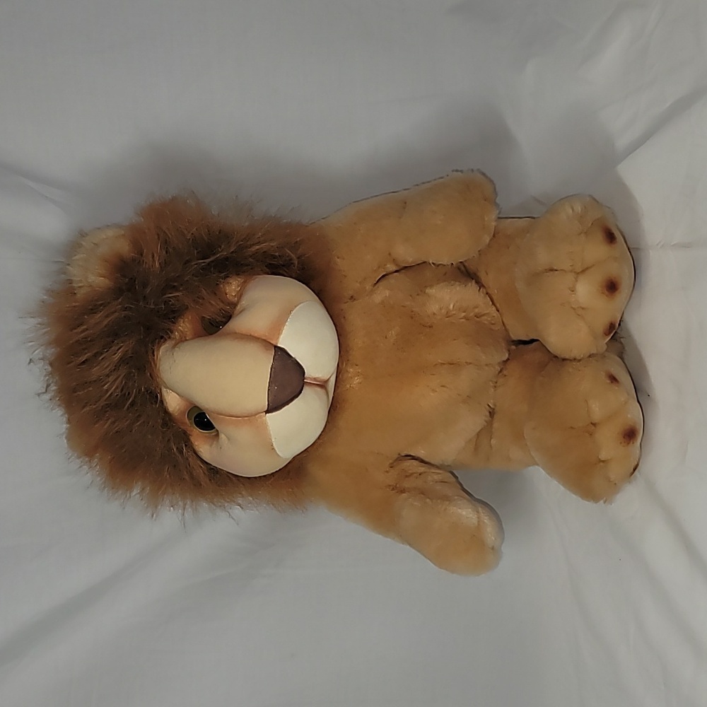 Vintage 24K Polar Puff DUMPLINGS Lion Plush 16" Standing Golden Brown